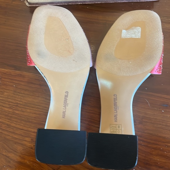 Karl Lagerfeld Paris Pera women's Rhinestone slides sandals - Picture 9 of 10